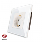 Priza inteligenta pentru perete LUXION Zigbee cu rama din sticla