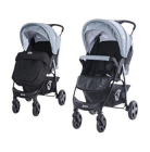 Carucior sport, Daisy Basic, cu husa de picioare, Black & Silver Blue