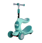 Trotineta pentru copii, Trio, roti cu led-uri, Blue Green
