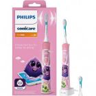 Periuta de dinti electrica Philips Sonicare Kids HX6352-42 Bluetooth(r) Incorporat 62000 Miscari-minut Roz