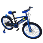 Bicicleta Go kart Colors 16 inch, pentru copii cu varsta intre 4-6 ani, roti ajutatoare silicon,aparatoare si suport cu bidon apa,culoare albastru