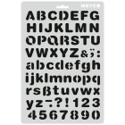 Sablon desen, plastic, litere si cifre, M66050