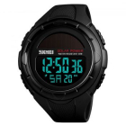 Ceas barbati Skmei, Digital, Sport, Data, Cronometru, Lumina de fundal, Alarma, Calendar, Afisaj 12/24 h, Negru