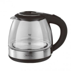 Cana electrica Rosberg R51230Q, 1500W, 1 L, Sticla, Oprire automata, Argintiu/Negru