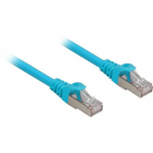 Patchcord Sharkoon S/FTP Cat 6A 0.25m Blue