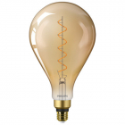Bec Philips LED vintage Classic-Giant A160 E27 4.5W (28W) 300 lumeni lumina calda tip flacara (1800K) Auriu