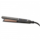 Placa de indreptat parul Revlon Salon Straight Copper Smooth RVST2175E2, Temperatura maxima 235 de grade, 30 setari de temperatura, Afisaj LCD, Lungime placa Super XL 125mm, Negru
