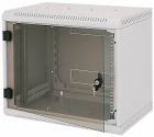 Cabinet metalic TRITON RBA-15-AS6-CAX-A6 15U, Wall mount, 600 mm, Glass door, Panouri laterale fixe, Gri