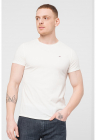 Tricou slim fit, Alb murdar