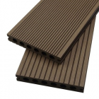 Decking compozit WPC culoare cafeniu  cu gauri rotunde  2850x140x21.5 mm  EXTDEC-COF110