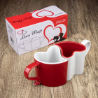 Set 2 x Cani Romantice Inimi pentru Cuplu
