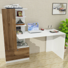 Birou cu Dulap Domingos - White, Walnut