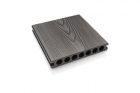 Placă Deck 3D Gri din WPC 145x24mm  L 3800mm  Structura cu Gol Rotund pentru Rezistenta Sporita  60-401