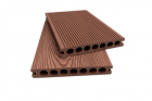 Placă Deck 3D Maro din WPC 145x24mm  L 3800mm  Structura cu Gol Rotund pentru Rezistenta Sporita  60-402
