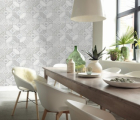 Tapet Komar  Imitations 2  model geometric  lavabil  nuanțe de gri  cod 6315-10  0.53m x 10m  50 mp/rola