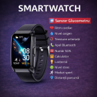 SmartWatch cu Senzor Glucometru, Ritm Cardiac, Nivel Oxigen, Tensiune Arteriala, Apel Bluetooth, Calculator, Moduri Sport, Calorii, Vreme, Ciclu Menstrual, Nivel Stres S833