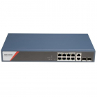 Switch 8 porturi PoE Hikvision DS-3E1512HP-SI-8P2T2F: 8 x 10/100/1000 Mbps PoE Ports