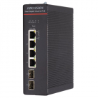 Switch pentru mediu industrial Hikvision DS-3T1506HP-SI-4P2F, 4 porturi, PoE