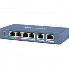 Switch 4 porturi PoE Hikvision DS-3E1106HP-EI, 4 100 Mbps PoE RJ45