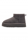Ghete slip-on de piele intoarsa - Gri inchis