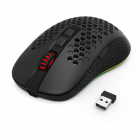 Mouse Gaming Wireless Si Bluetooth Hana Iluminare RGB Negru