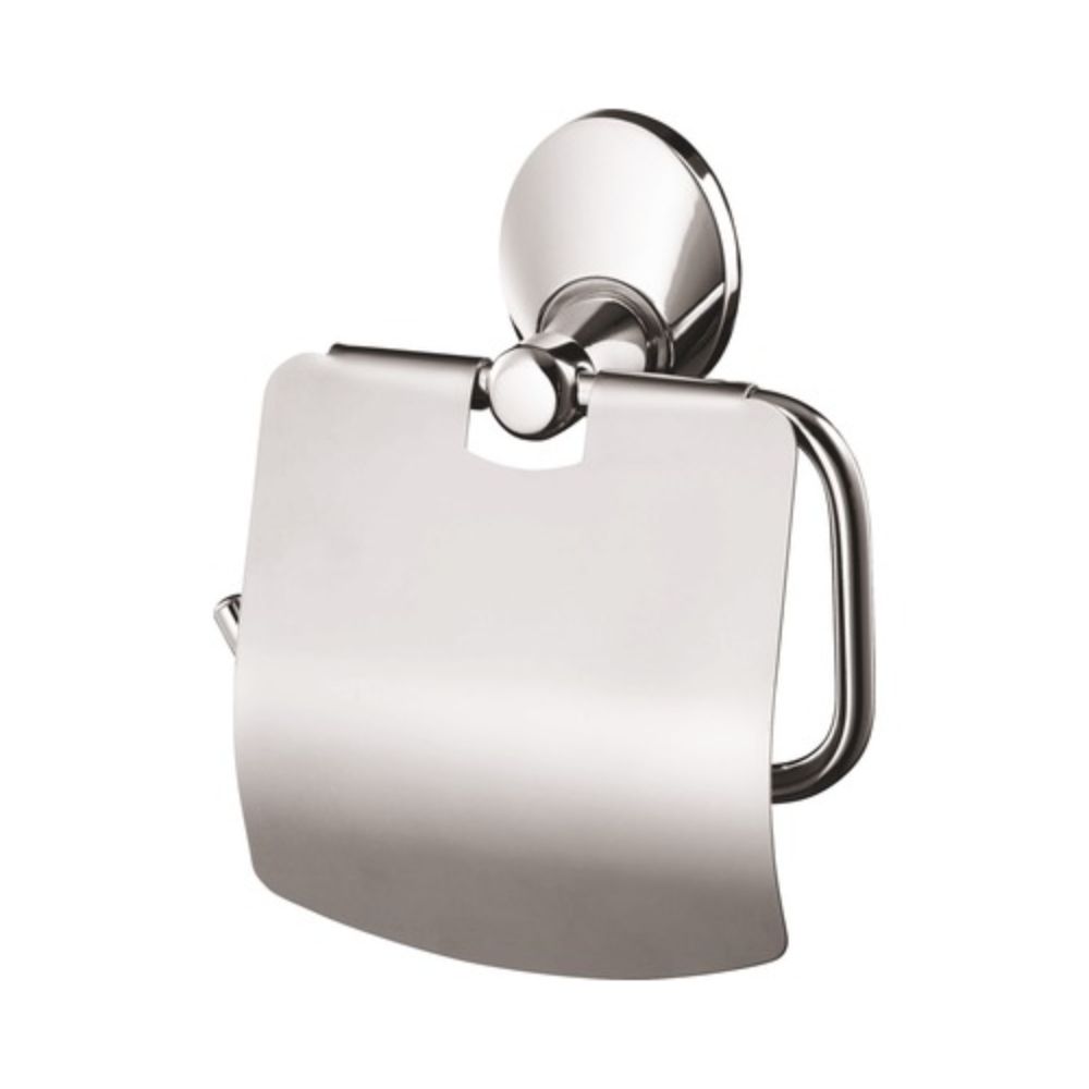 Suport hartie igienica cu aparatoare Bisk Emotion, metal, 15 x 5,5 x 14 cm