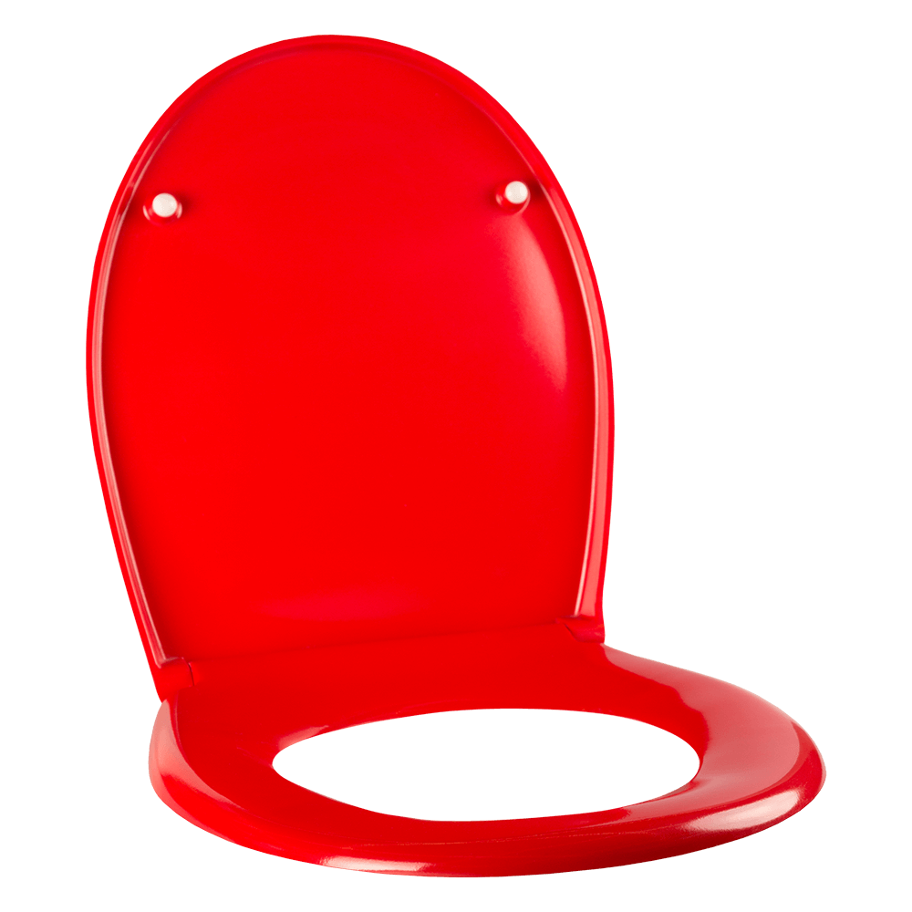 Capac WC MSV, duroplast, rosu, 37,5 x 44,5 x 4 cm