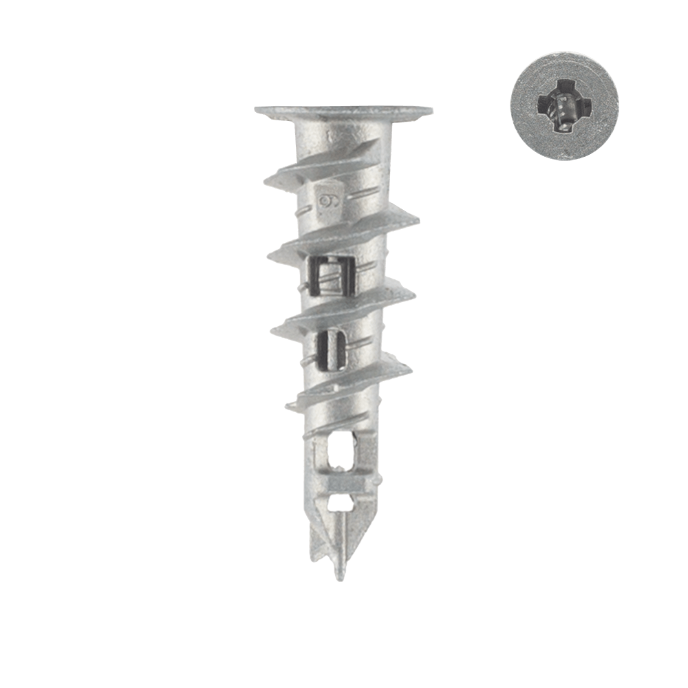 Diblu rapid Mungo, pentru gips-carton si BCA, zinc, L 39 mm, 10 buc