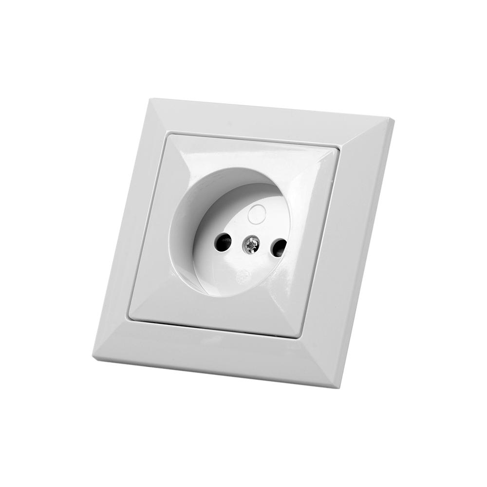 Priza electrica simpla Perla, 16A, IP20, alb