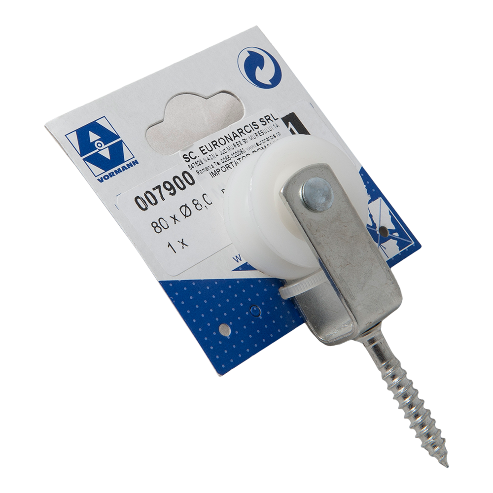 Rola scripete cu surub fixare, 90/30 x 6 mm