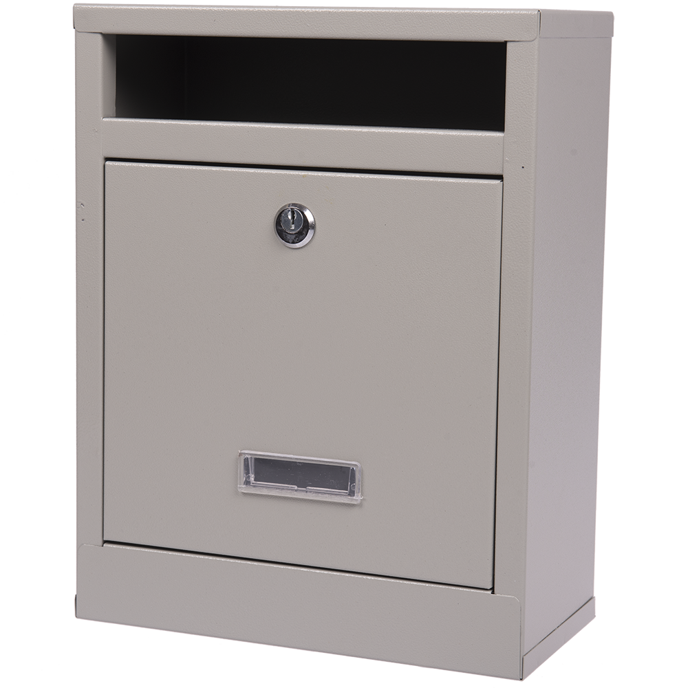 Cutie postala interior, otel, gri, 2 chei, 240 x 310 x 120 mm