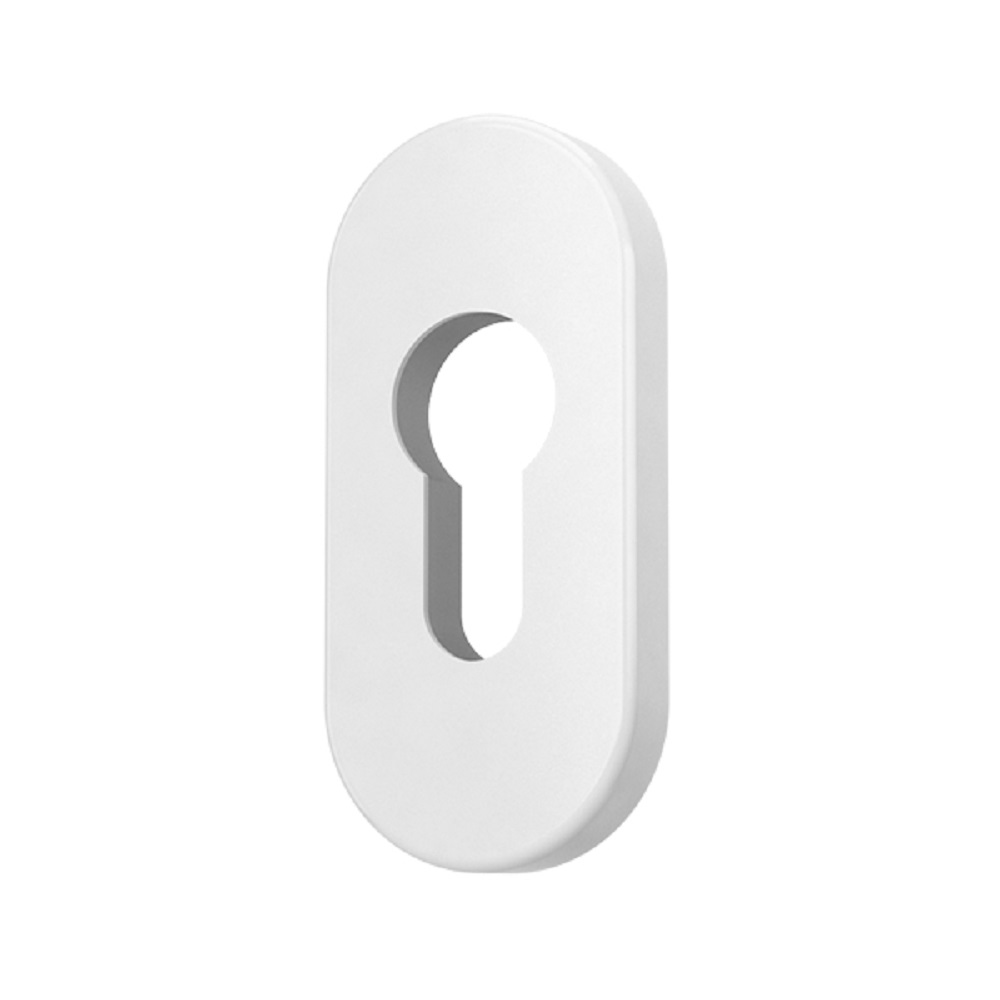 Masca pentru cilindru, ovala, alba, 33 x 74 x 8 mm