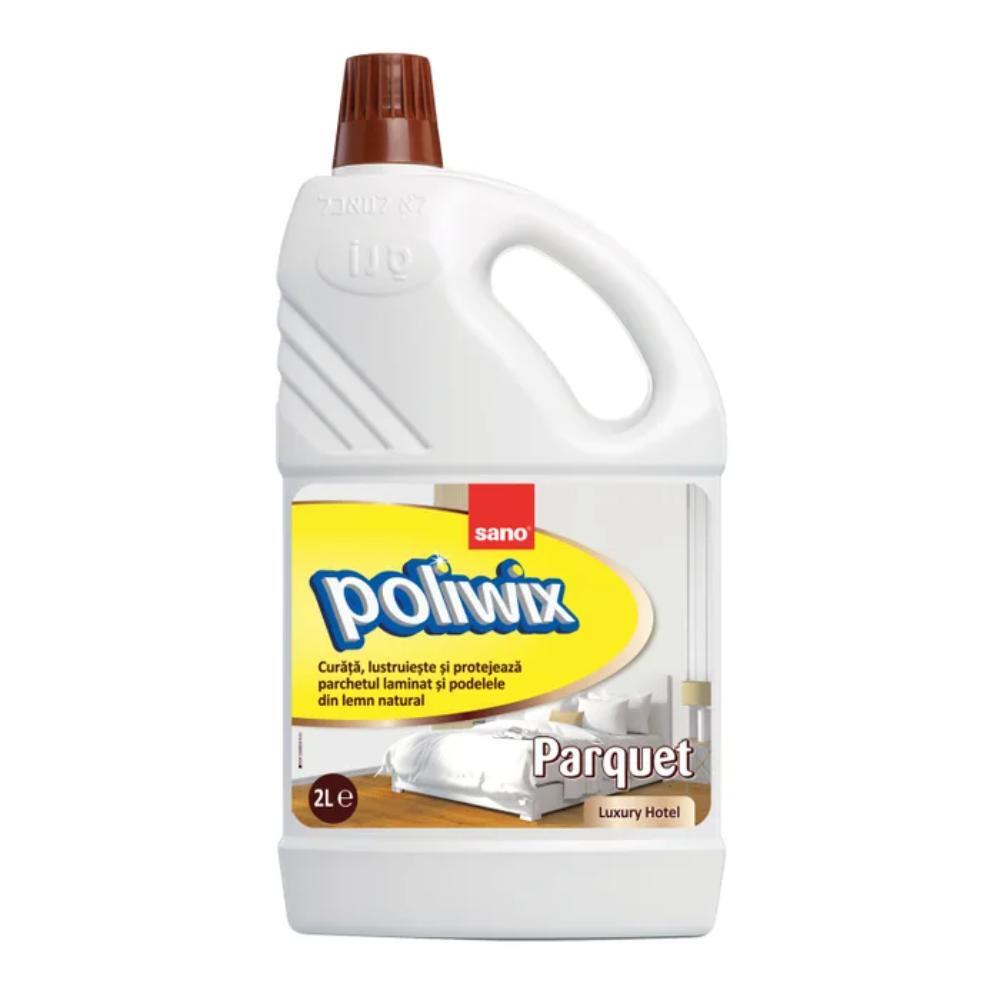 Detergent cu ceara pentru parchet Sano Poliwix, 2 l