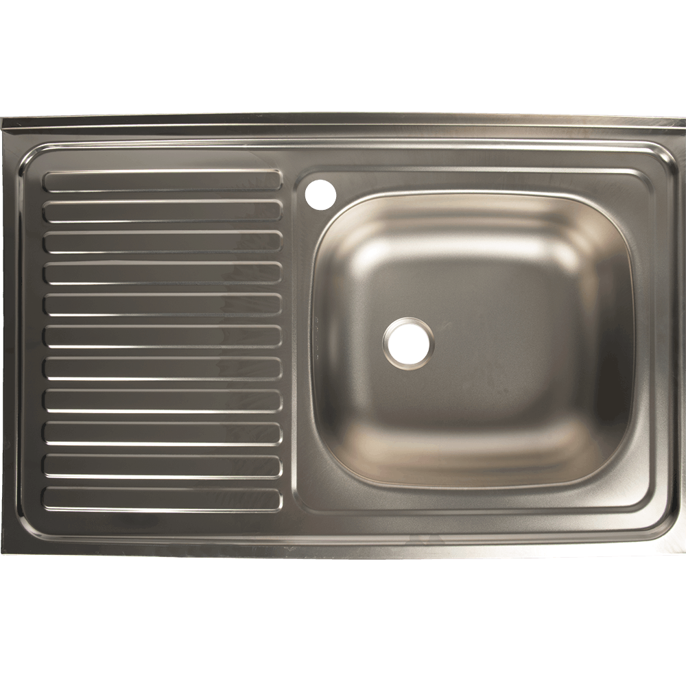 Chiuveta bucatarie Doruq, inox, satinat, cuva dreapta, adancime 17 cm, 50 x 80 cm