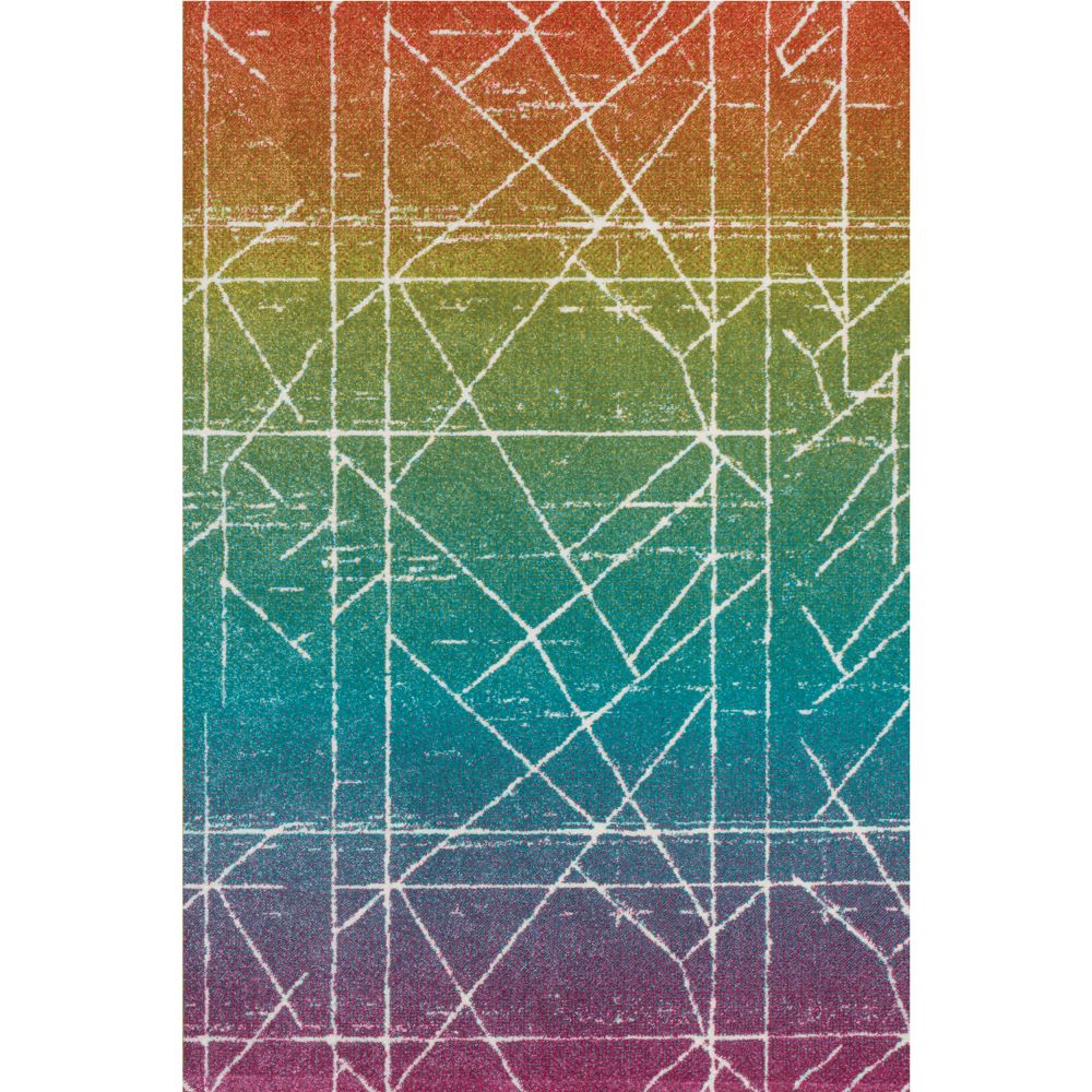 Covor modern Sintelon Play 43PMP, polipropilena, model geometric multicolor, 120 x 170 cm