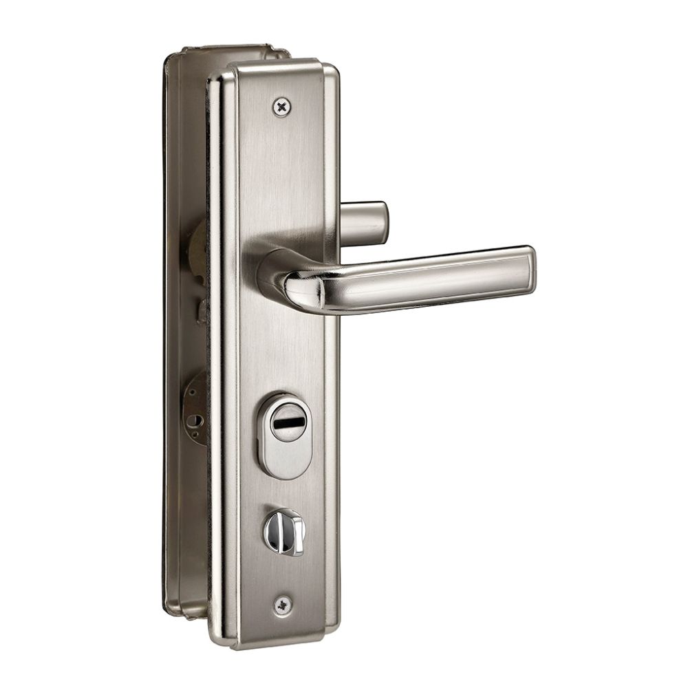 Manere usa metalica, broasca patrata, Thirard Balcani, aluminiu, deschidere stanga, argintiu 