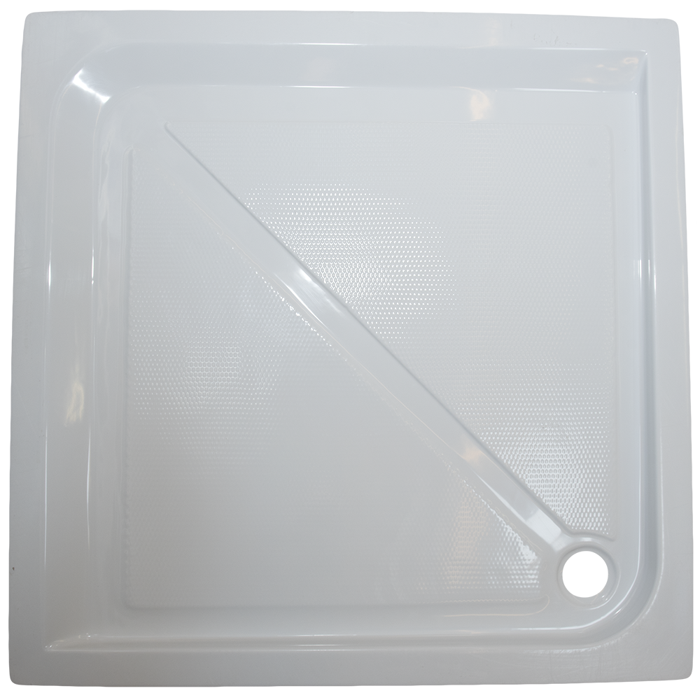 Cadita de dus Fibrex, acril sanitar, patrata, 90 x 90 x 13 cm