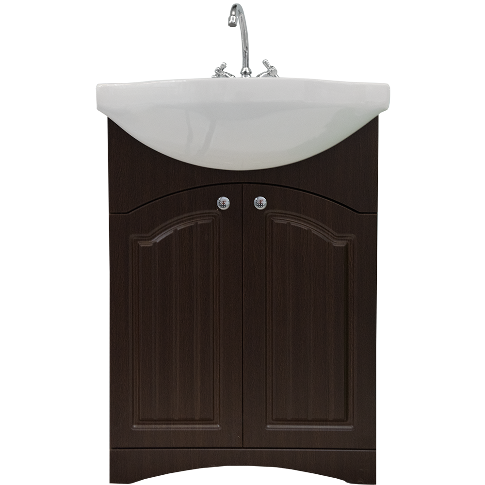 Baza cu lavoar Sanitop Rixos, MFD-PAL, wenge, 58 x 31 x 81 cm