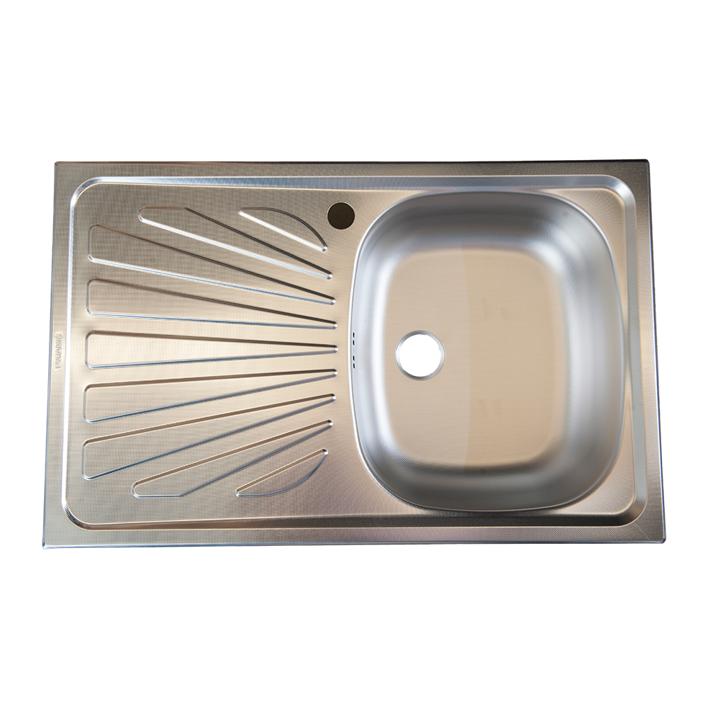 Chiuveta bucatarie Pyramis Creta, inox, 1 cuva dreapta, 755 x 480 mm