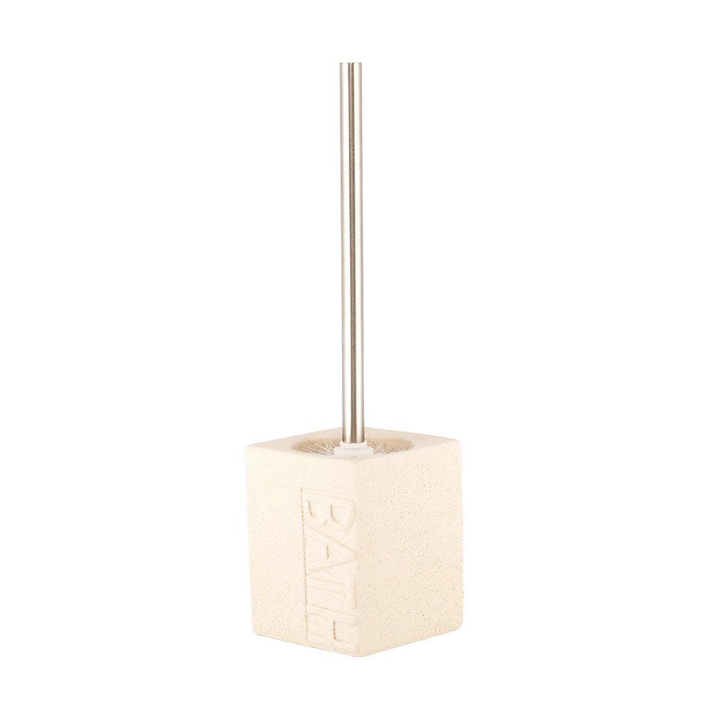 Perie WC MSV Koh Tao, ceramica, bej, 12.5 x 12.5 x 41.5 cm