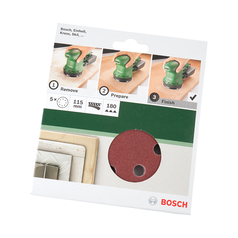 Foi abrazive, granulatie 180, 5 bucati pentru slefuitor cu excentric