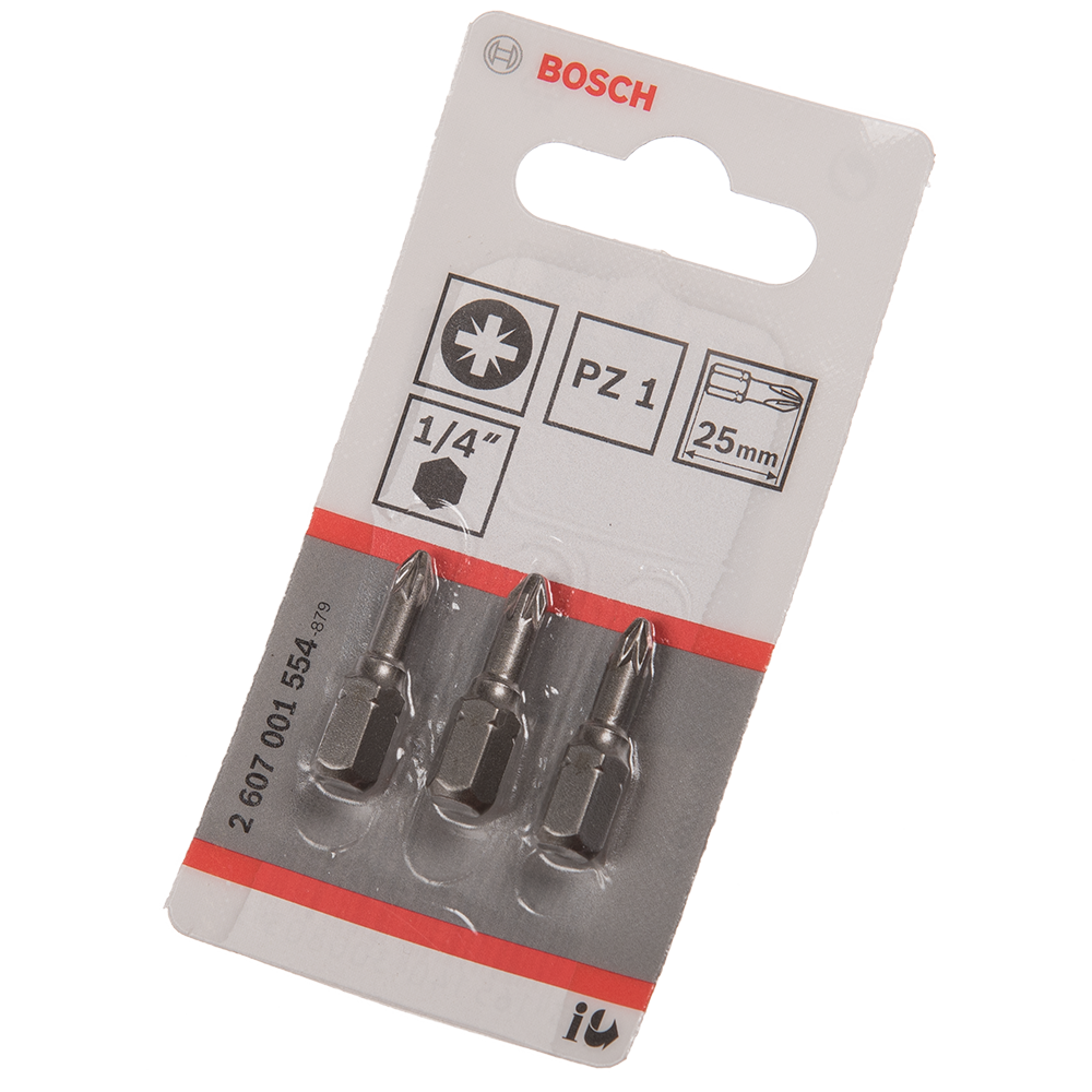  Set capete de surubelnita Bosch Extra Hard, PZ1,3 buc, 25 mm