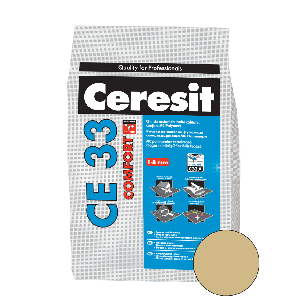 Chit de rosturi gresie si faianta Ceresit CE 33, bahama, interior, 5 kg