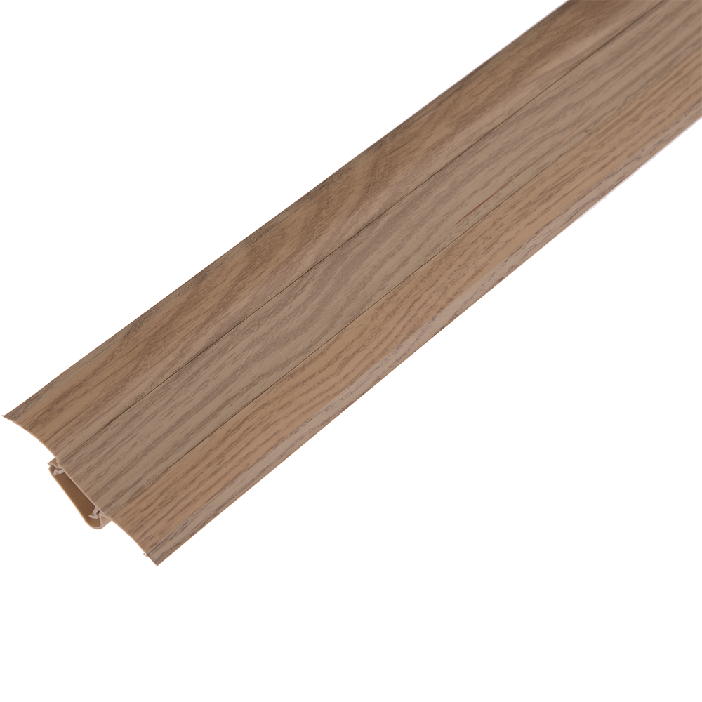 Plinta parchet, cu canal dublu, PVC, stejar savoyen, 2500 mm