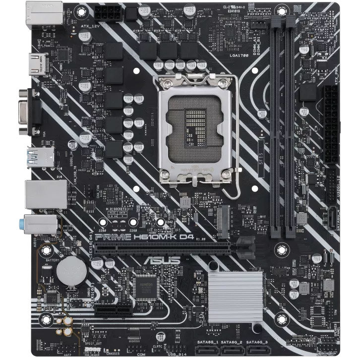 Placa de baza PRIME H610M-K D4 Intel LGA1700 mATX maxim 64GB DDR4 Realtek 1GB Ethernet