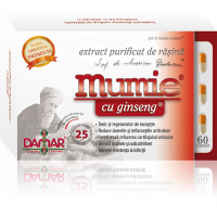 Extract purificat de rasina mumie cu ginseng-capsule 60cps DAMAR
