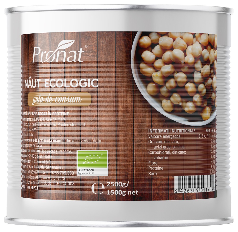 Naut bio gata de consum 2.5kg Pronat