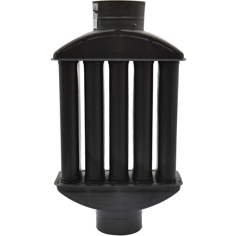 Recuperator caldura emailat, negru mat, D: 130 mm