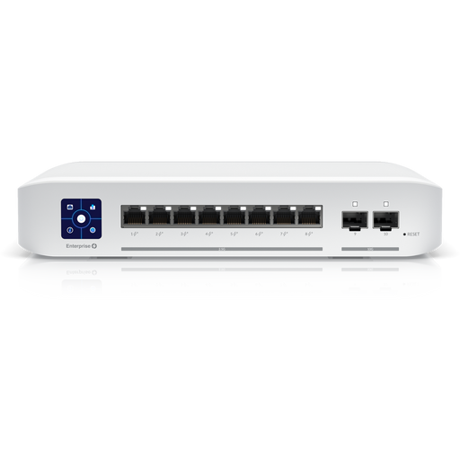 Switch USW-ENTERPRISE-8-POE UNIFI SWITCH 8x 2.5GB/S RJ45 POE+ 2x 10GB/S SFP+ TOUCHSCREEN TOTAL 120W