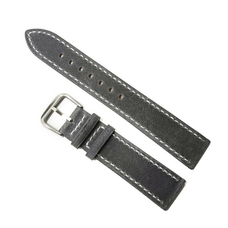 Curea de ceas culoare Gri din piele naturala 18mm 20mm, 22mm WZ5207